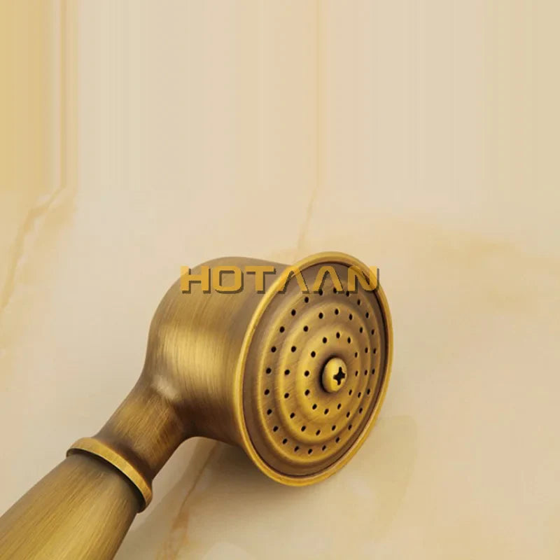 Afralia™ Brass Hand Shower Set with Hose Pipe & Holder