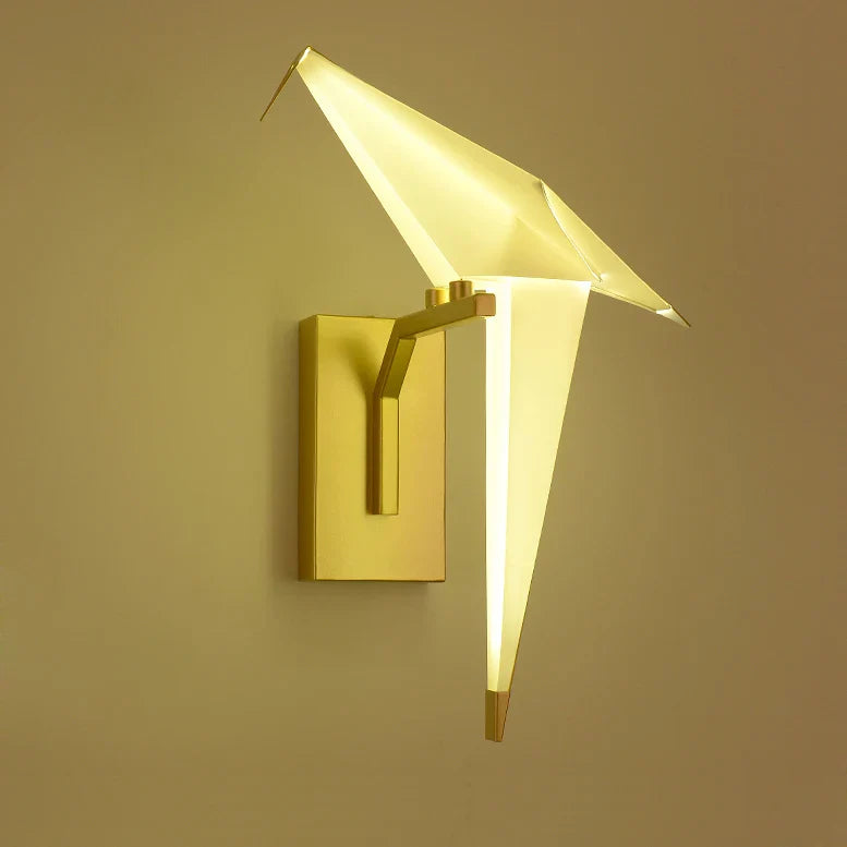 Afralia™ Love Bird LED Wall Sconce Iron Acryl Wall Light for Bedroom Corridor