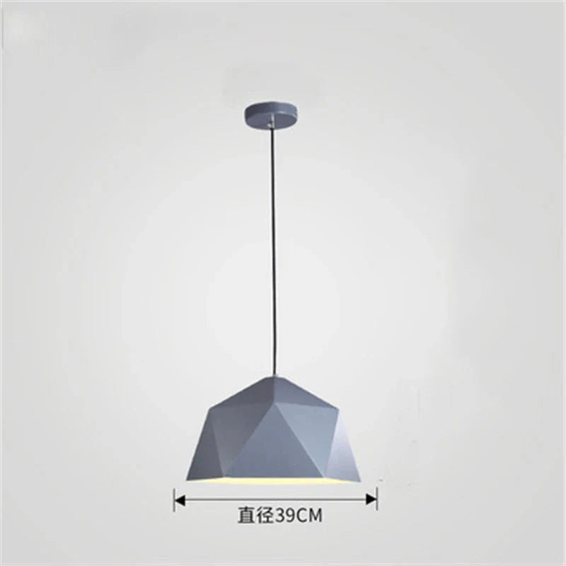 Afralia™ Iron Diamond Pendant Lights Modern Geometry Pendent Lighting for Living Room & Cafe