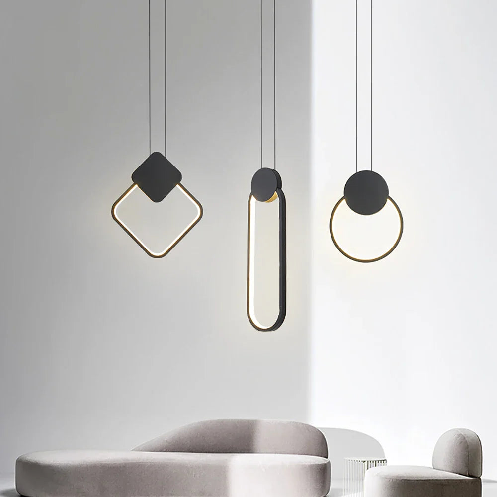 Afralia™ Modern 12W Aluminum LED Pendant Lamp for Kitchen Restaurant Bar Living Room