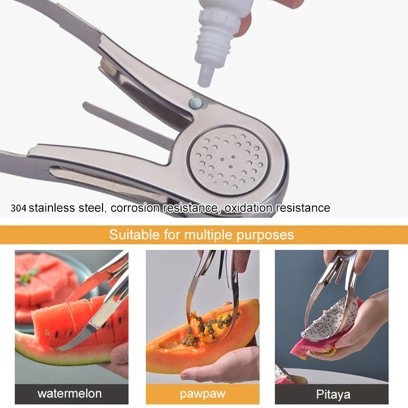 Afralia™ Mango Splitter and Peeler - Stainless Steel Fruit Cutting Tool
