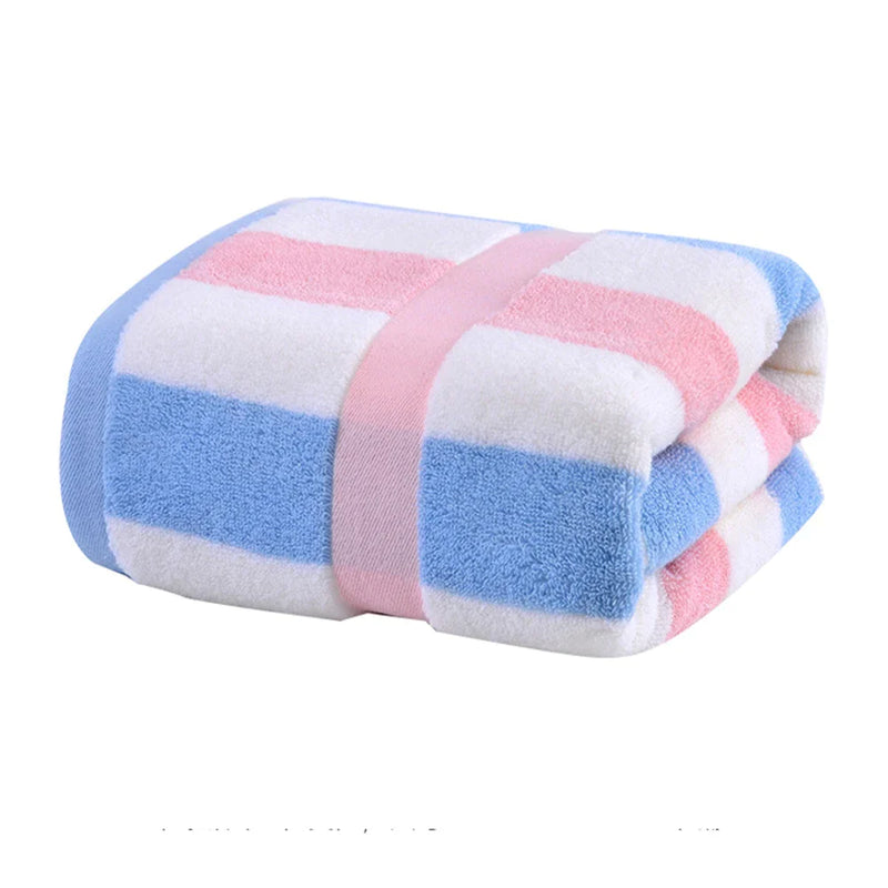 Afralia™ Luxury Striped Cotton Bath Towel for Adults - 90*180 Size