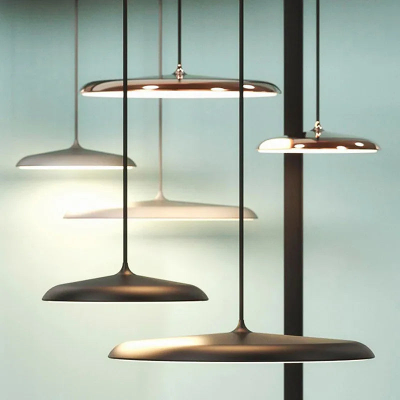 Afralia™ UFO Round Nordic Pendant Lamp: Modern Scandinavian Lighting for Home and Office