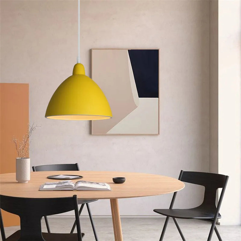 Afralia™ Yellow Nordic Pendant Light for Restaurant Dining Living Room Bar Cafe