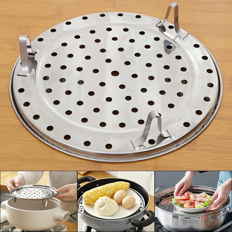 Afralia™ Stainless Steel Multifunctional Steaming Rack for Stuffed Bun Food