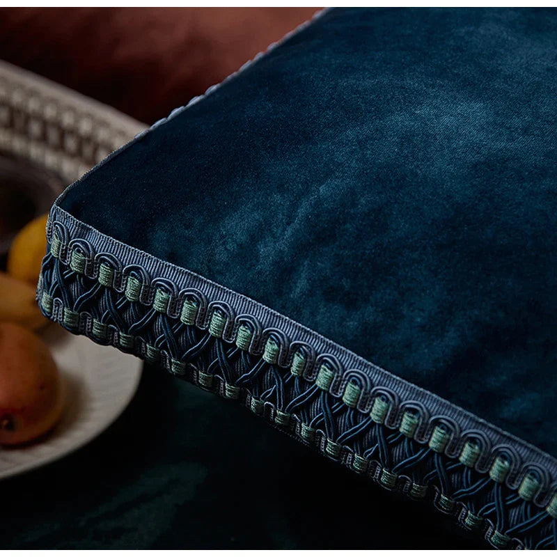 Afralia™ Lush Velvet Sofa Seat Pads Luxury European Style Insert Included