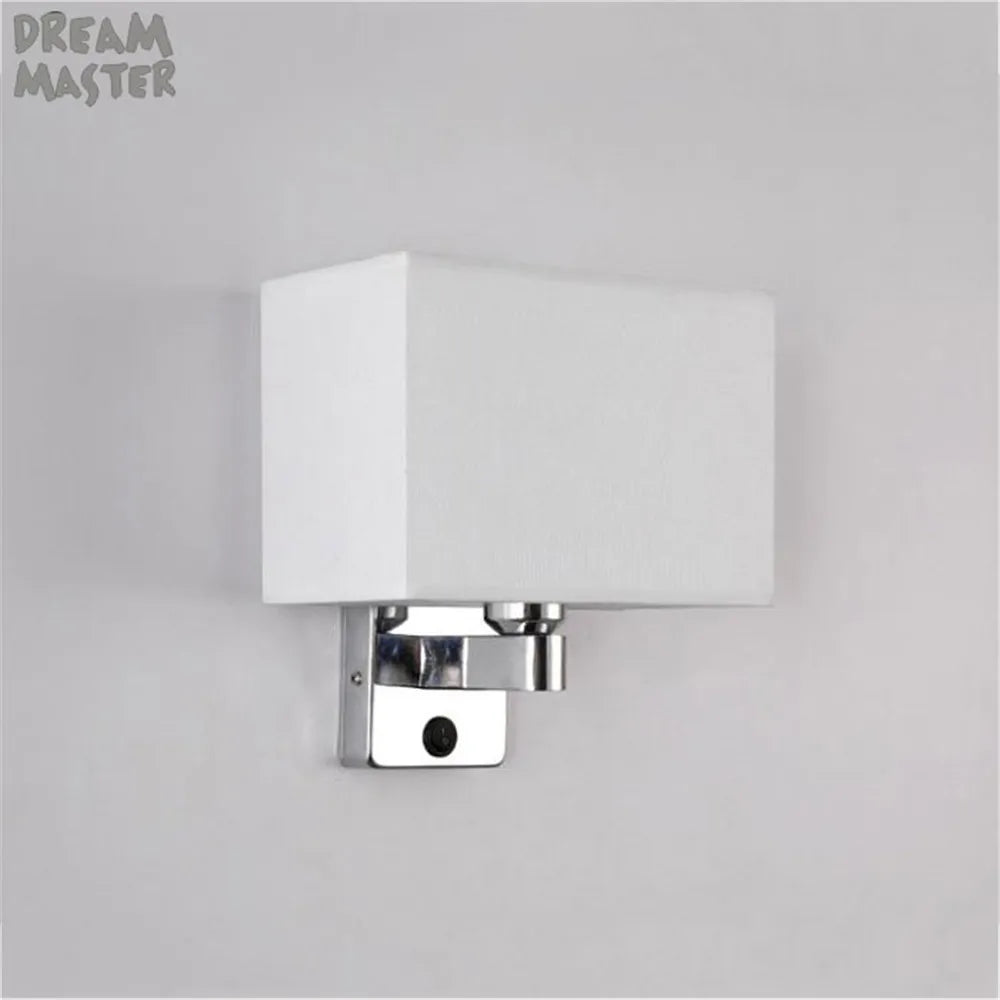 Afralia™ Vintage Industrial Bedside Wall Sconce with Oval Fabric Shade