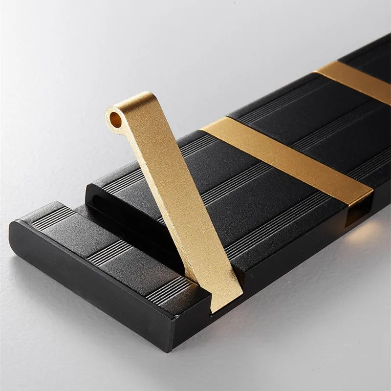 Afralia™ Aluminum Folding Robe Hook Black Gold Wall Mount Towel Hanger Kitchen Door Hook