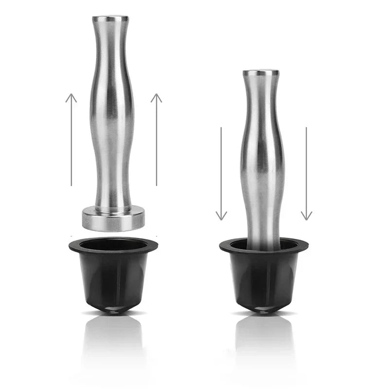 Afralia™ Coffee Capsule Tower Stand: 40 Nespresso Pods Holder & Tamper Storage