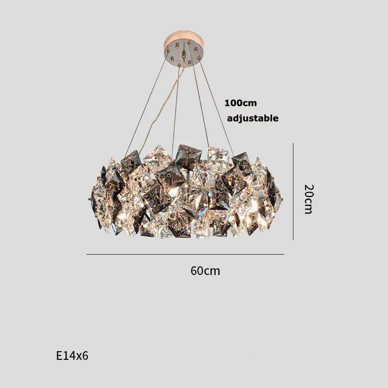 Afralia™ Crystal Dimmable LED Chandelier in Gold and Silver Finishes