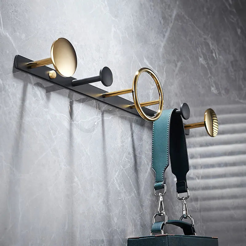 Afralia™ Copper Robe Hook Key Holder Golden - Vintage Wall Hooks for Bathroom, Towels, Clothes