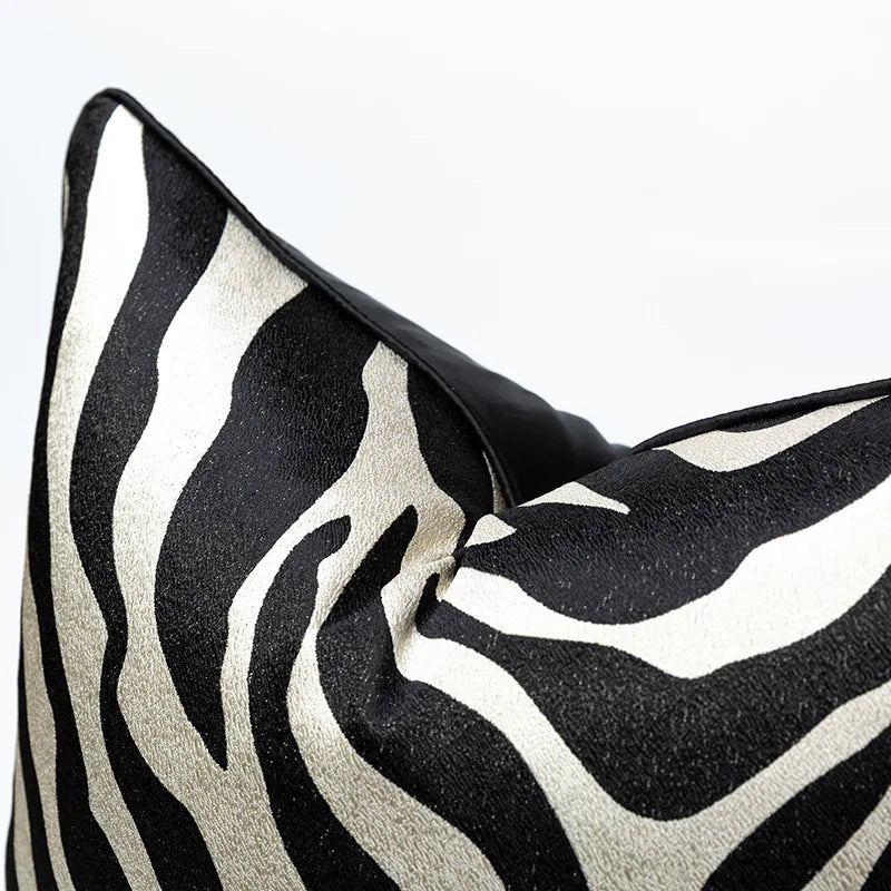 Afralia™ Zebra Striped Cushion Cover: Modern African Style for Home Decor