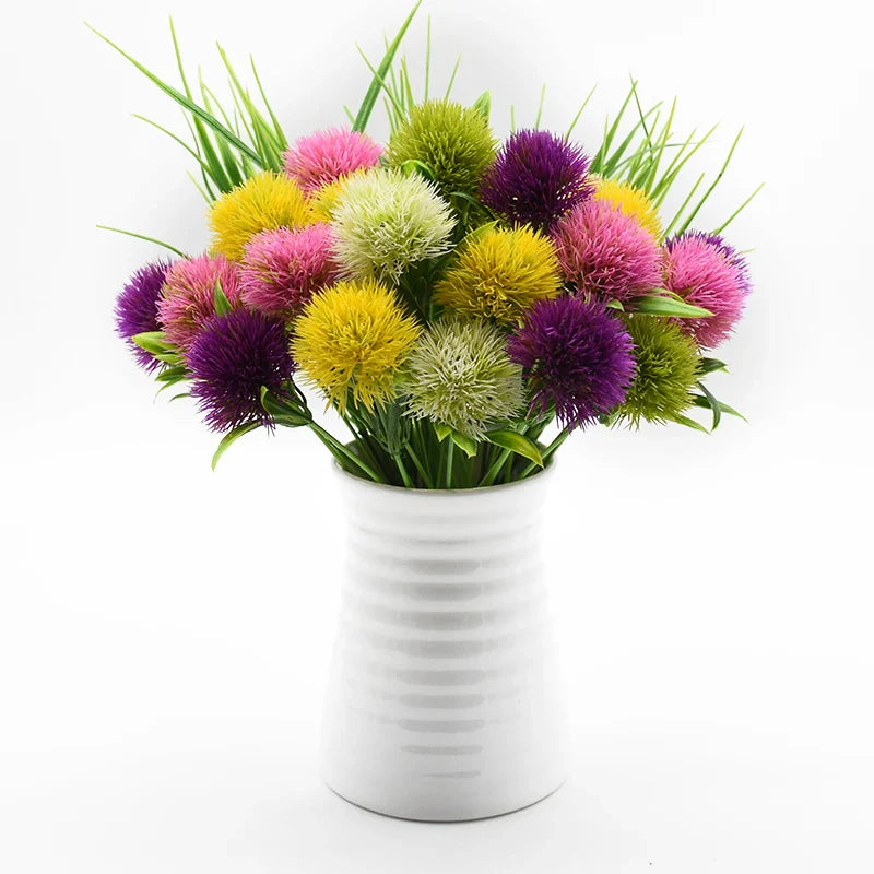 Afralia™ Plastic Dandelion Vase - Home Decor Wedding Flower Household Artificial Plant