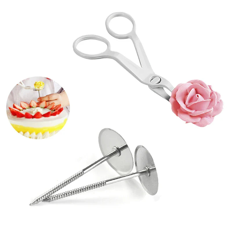 Afralia™ Stainless Steel Piping Nail Tips Set for Cake Decorating