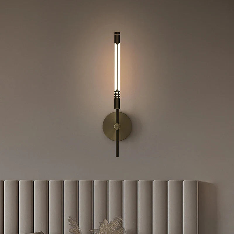 Afralia™ Modern LED Copper Wall Lamp for Bedroom and Living Room