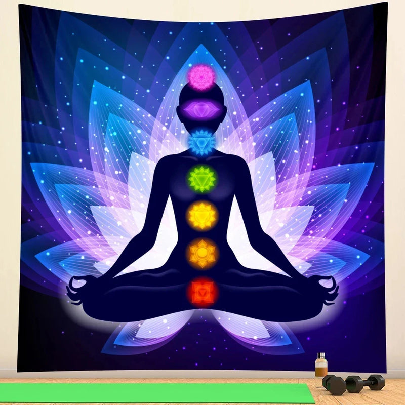 Afralia™ Mandala Meditation Tarot Tapestry for Home Decor and Yoga Mat