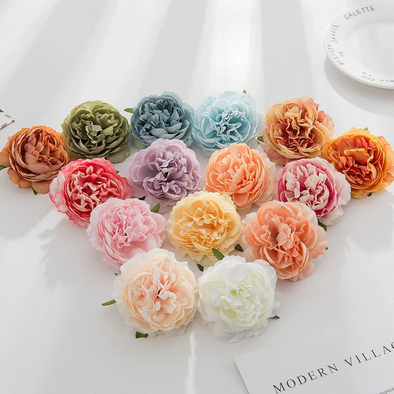 Afralia™ Silk Peony Roses Wall Decor Wedding Bridal Home Christmas Wreath Bouquet