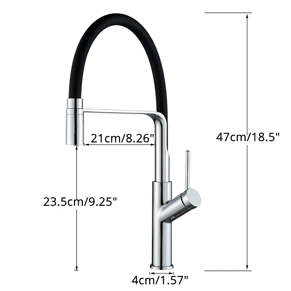 Afralia™ Matte Black Kitchen Faucet Pull Down Single Handle Mixer Tap