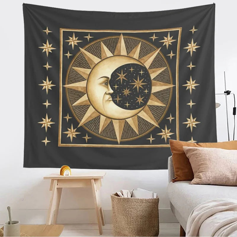 Viking Raven Tapestry for Living Room Decor by Afralia™