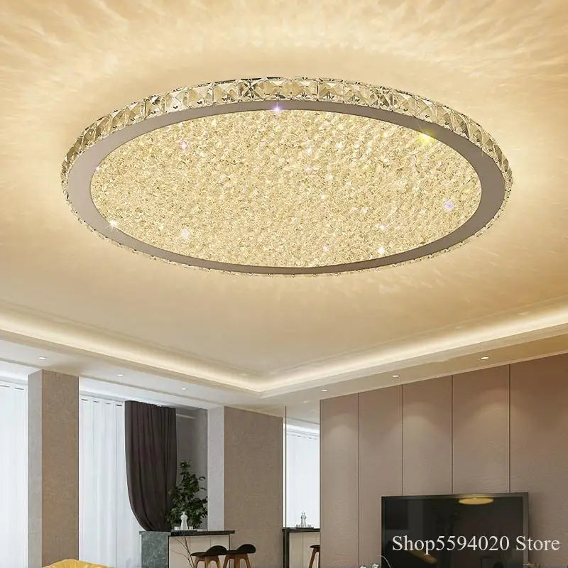 Afralia™ Crystal Luxury LED Ceiling Light for Modern Home Decor