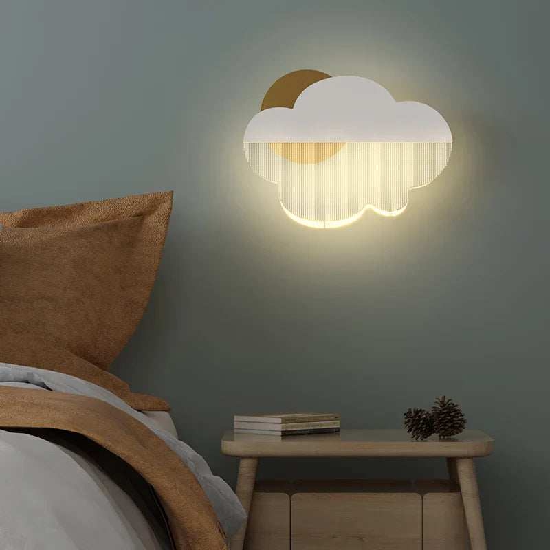 Afralia™ Modern LED Wall Lamps Luster Clock Shape for Home Entrance Bedroom Living Room