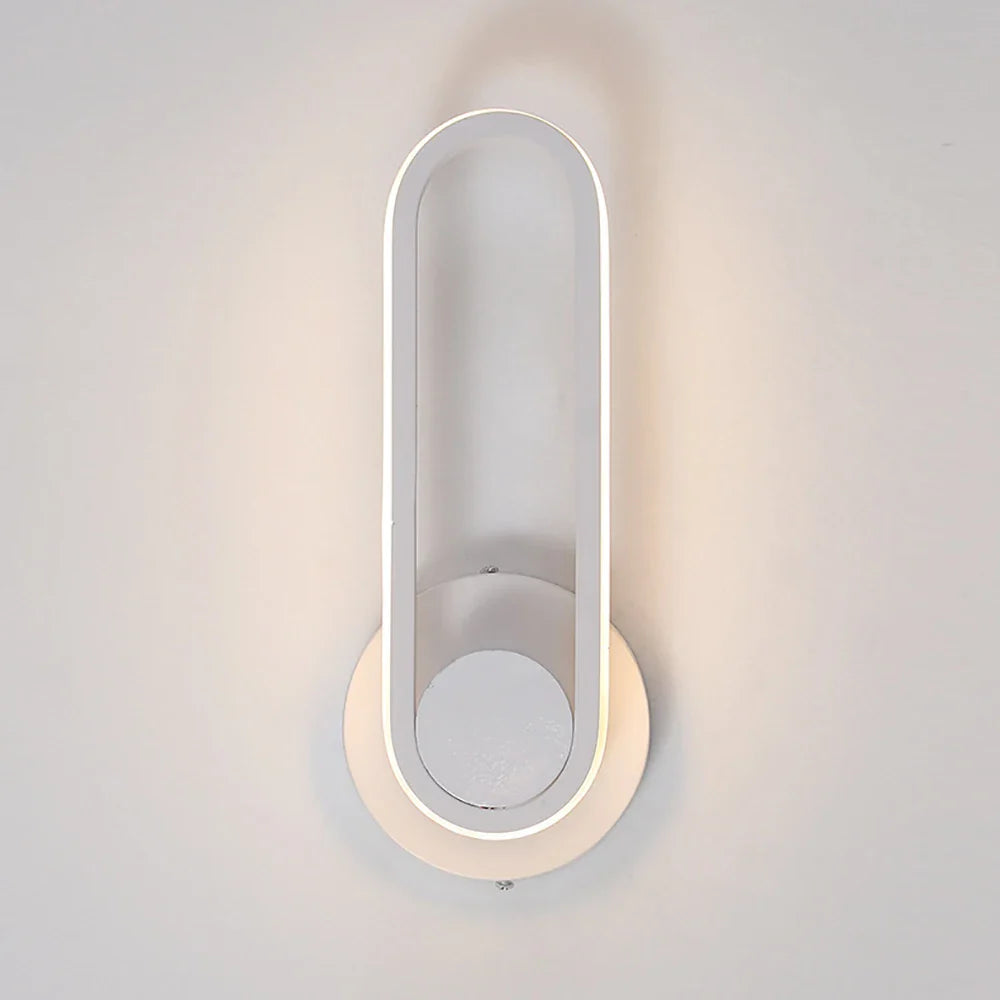 Afralia™ Rotatable 12W LED Wall Lamp in Black for Bedroom, Aisle, Indoor Decor