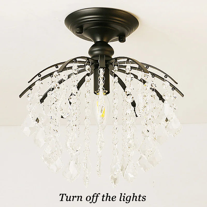 Afralia™ Crystal Ceiling Light: Modern Luxury Chandelier for Kitchen, Bedroom, Aisle - Minimalist Design