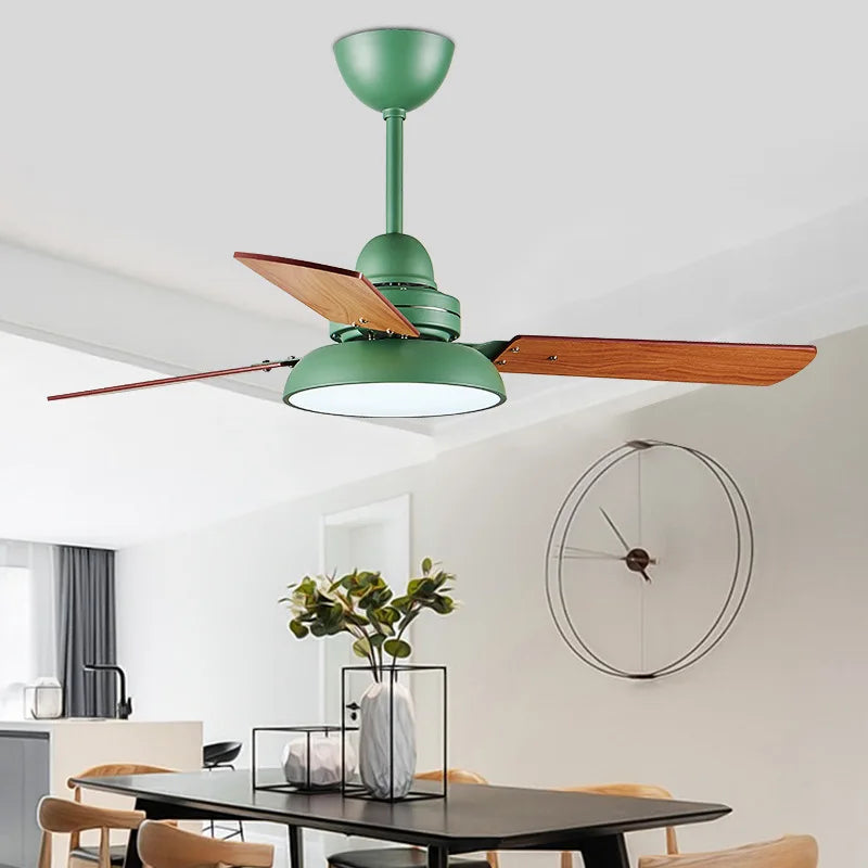 Afralia™ Wooden Ceiling Fans 42-48 inch with Lights & Remote, Industrial Design