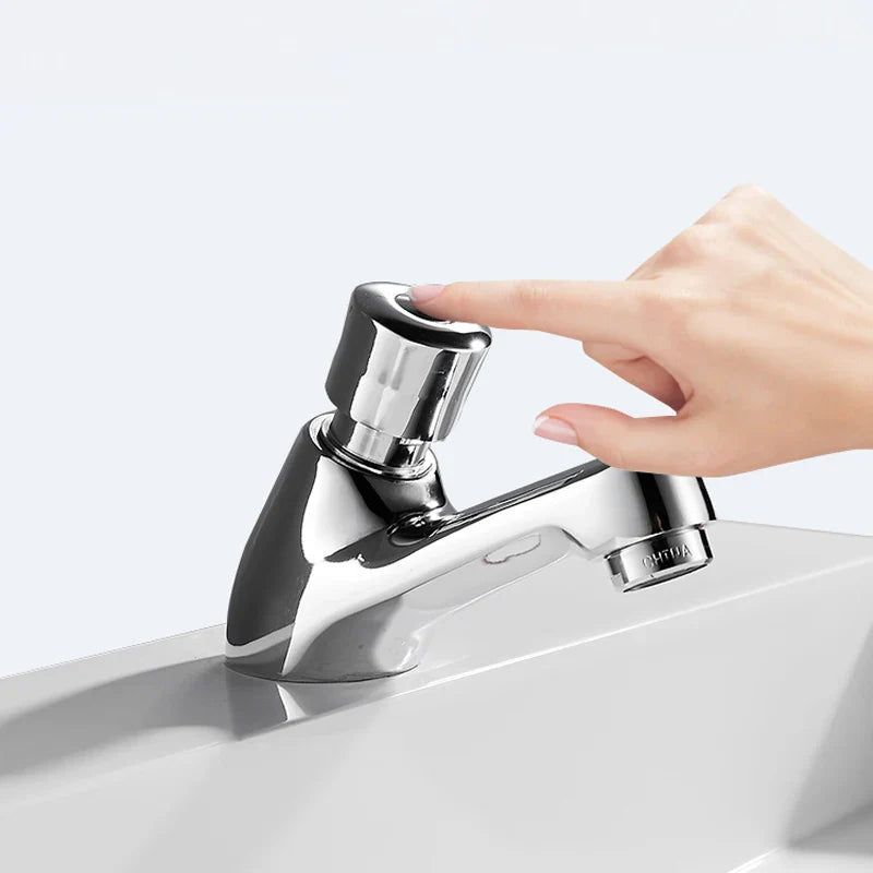 Afralia™ Self Closing Basin Faucet, Time Delay Auto Touch Tap for Water Saving
