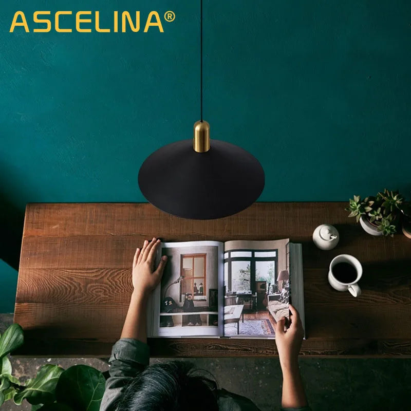 Afralia™ Black Gold LED Pendant Lights for Home Restaurant Loft Bar Industrial Decor