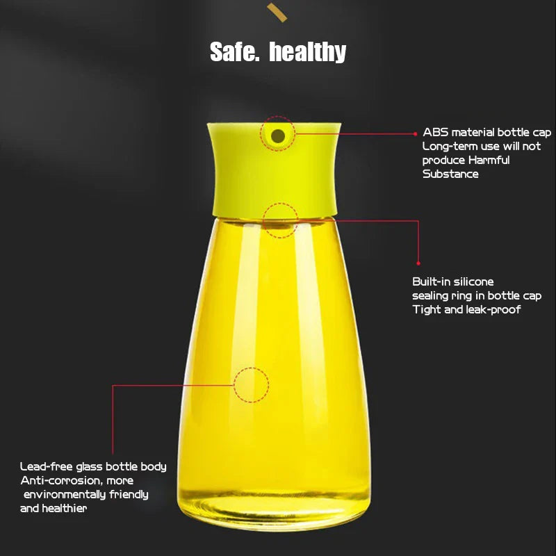 Afralia™ 170ML Seasoning Bottle with Leak-Proof Design for Oil, Soy Sauce & Vinegar