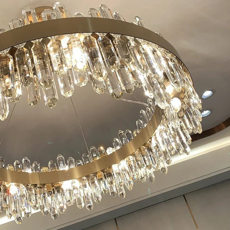 Afralia™ Crystal Chandelier Pendant Light for Luxury Living Room, Bedroom, Dining, Kitchen & Home Décor
