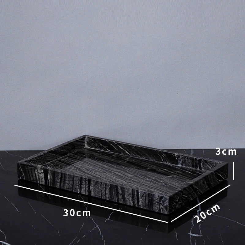 Afralia™ Ancient Wood Grain Marble Bathroom Set with Luxury Accessories