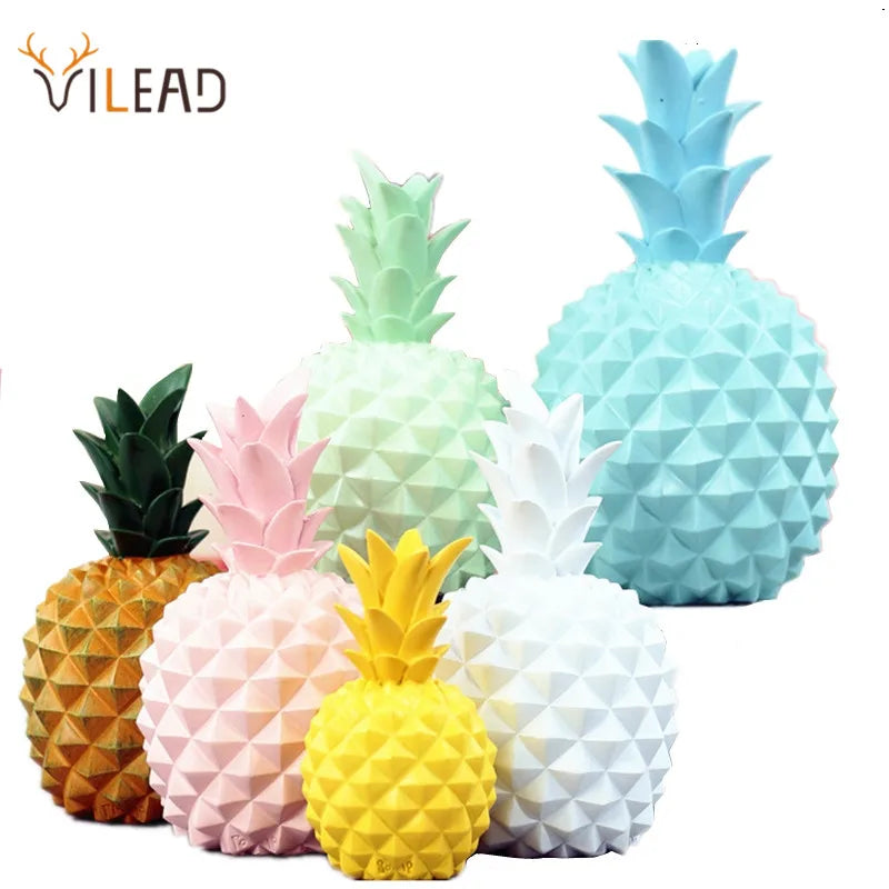 Afralia™ Pineapple Piggy Bank Miniature Figurine Money Box Home Decor