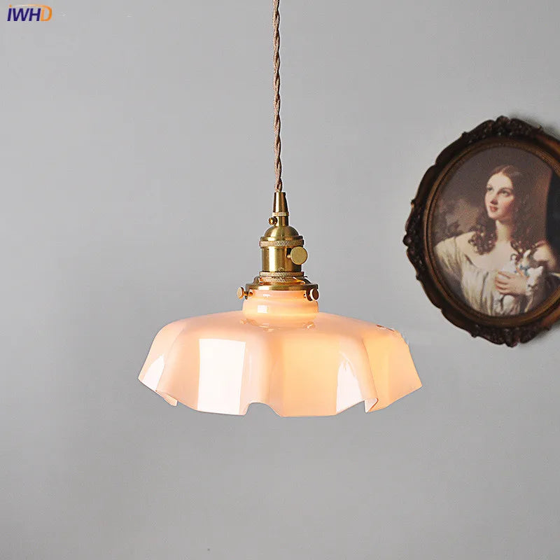 Afralia™ Glass Pendant Lights: Nordic Modern LED Hanging Lamp, 4 Colors, Switch, Dinning Living Room