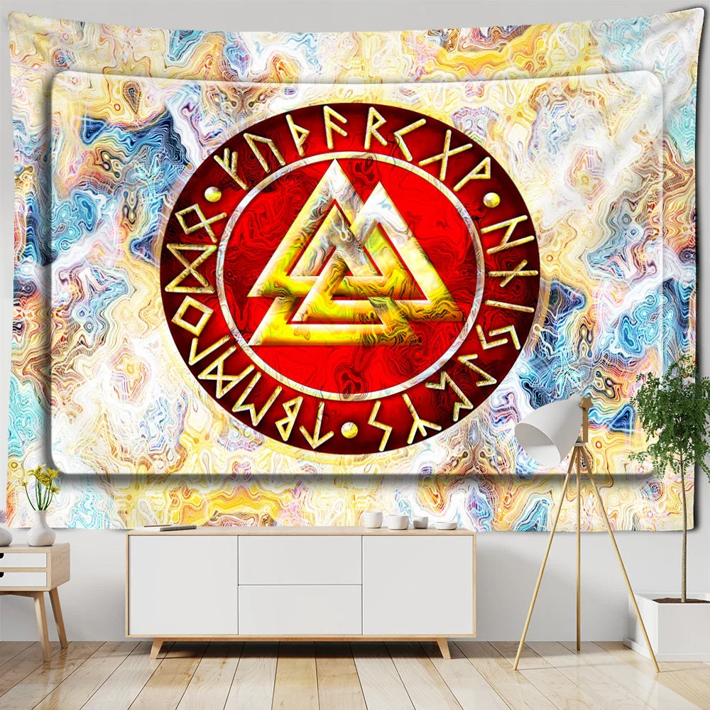 Afralia™ Psychedelic Reaper Wall Tapestry Mystery Decor for Witchcraft Room