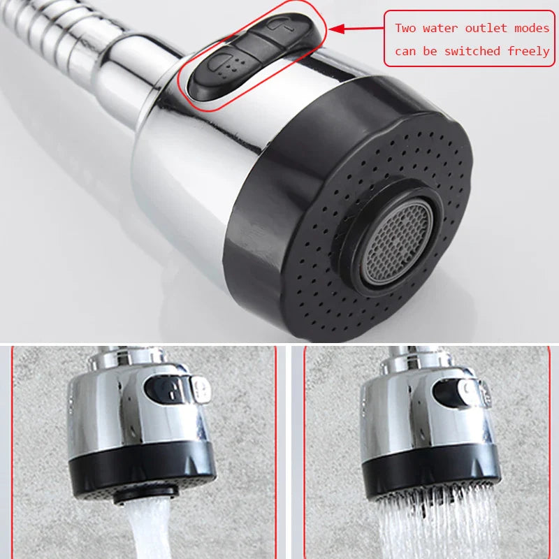 Afralia™ Chrome Kitchen Sink Faucet 360° Rotation Hot/Cold Mixer Taps