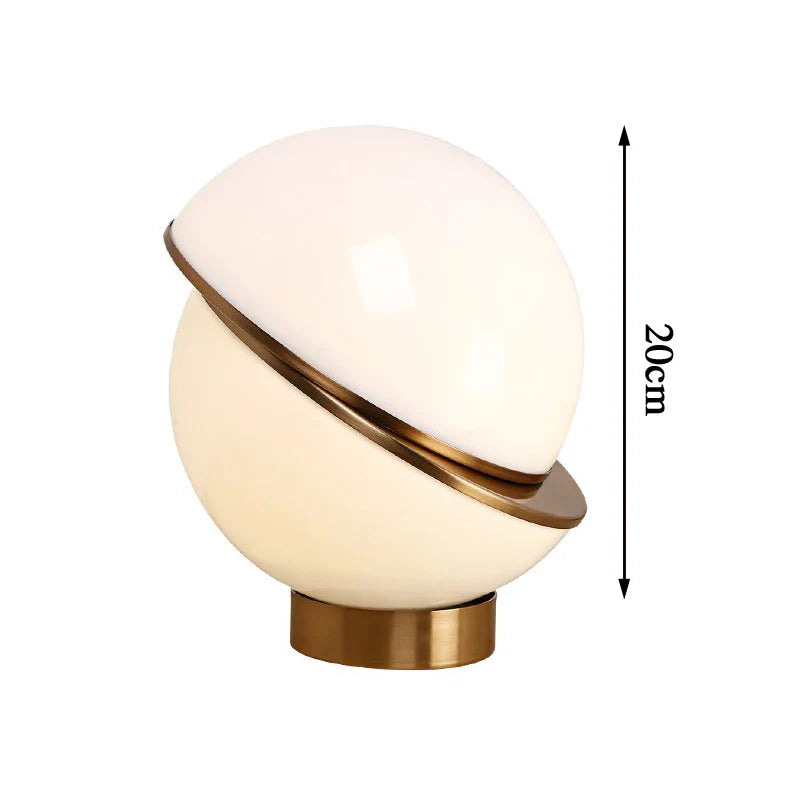 Afralia™ White Round Ball Bedside Table Lamp LED Lighting