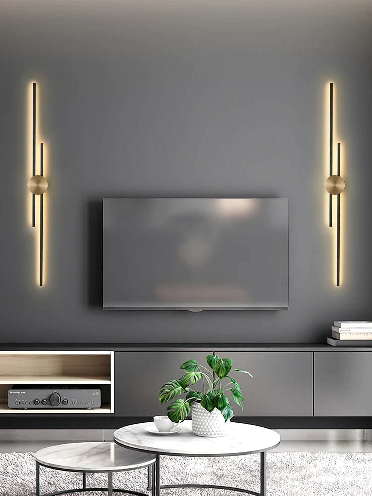 Afralia™ Copper Wall Light for Bedroom, Living Room, TV Background - Minimalist Luxury Design