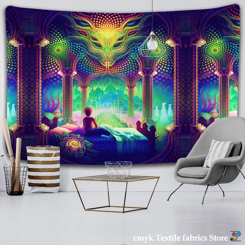 Afralia™ Mandela Psychedelic Wall Tapestry - Hippie Home Decor & Yoga Throw