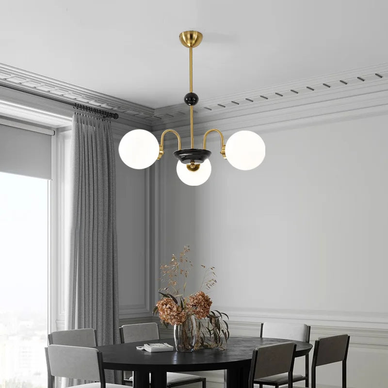 Afralia™ Glass Ball Chandelier: Luxury Nordic Living Room Lighting in Gold/Chrome
