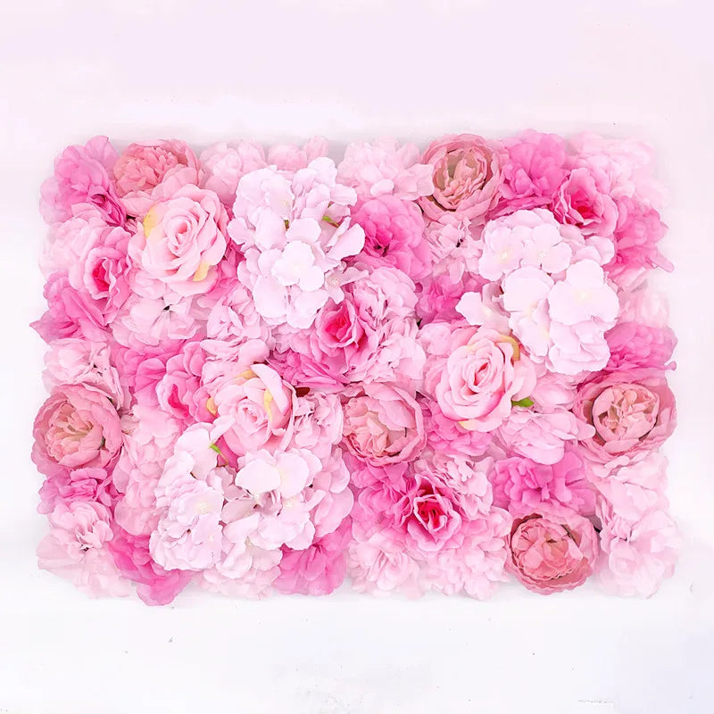 Afralia™ Rose Flower Wall Decoration Plate Silk Pink Background Bouquet