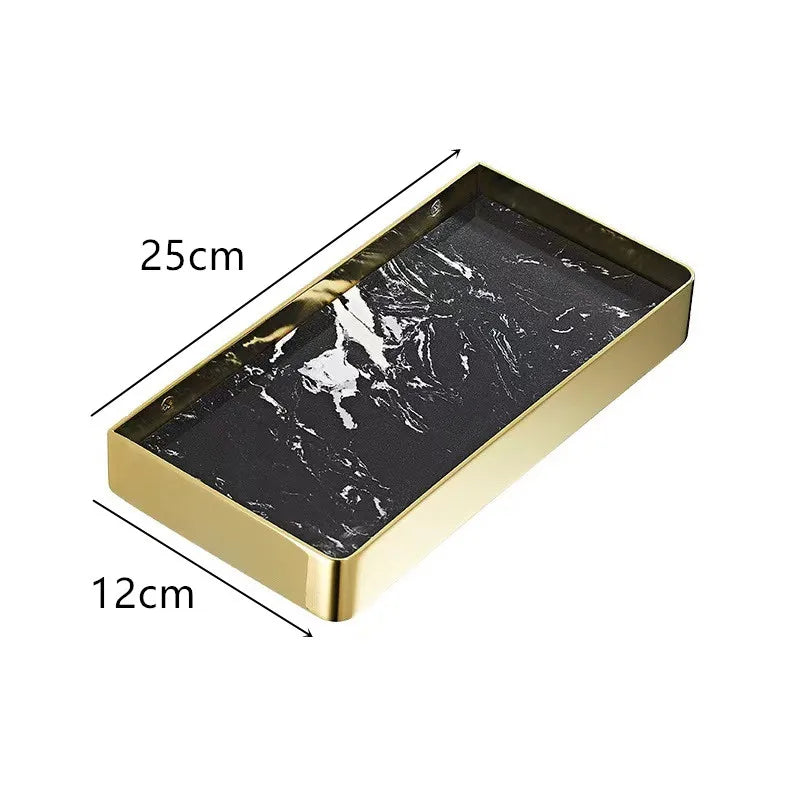 Afralia™ Brushed Gold Bathroom Corner Shelf Wall-Mounted Storage Organizer