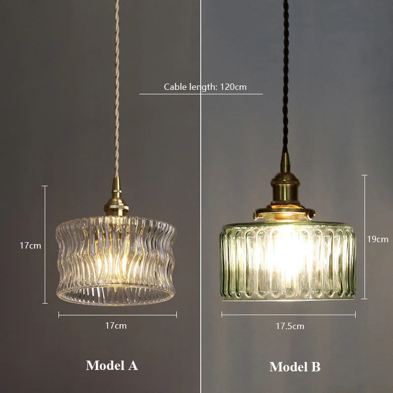 Afralia™ Glass Pendant Lamps Modern Hanging Lights for Dining Bedside Decorative LED Lustre