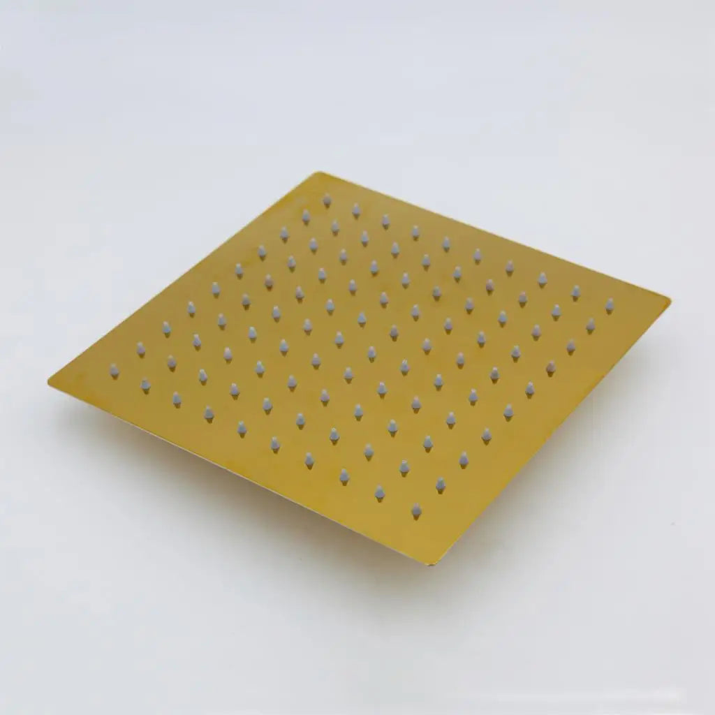 Afralia™ Golden Plated Rainfall Shower System Wall Mounted Shower Faucets Combo