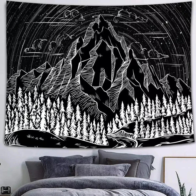 Afralia™ Psychedelic Galaxy Elk Wall Hanging Anime Tapestry