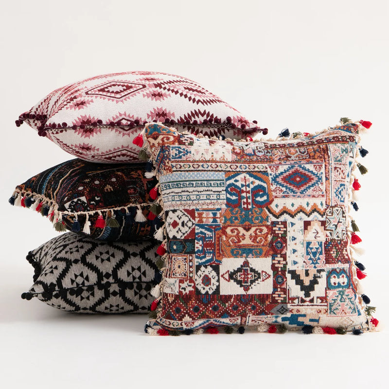 Afralia™ Bohemian Flower Cushion Cover - Ethnic Floral Decorative Pillow Case