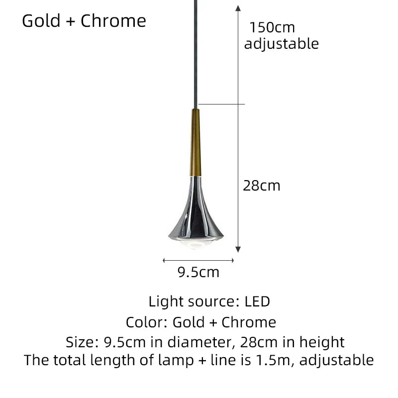 Afralia™ Rain Chrome Pendant Light for Dining Room Minimalism Decor Kitchen Loft