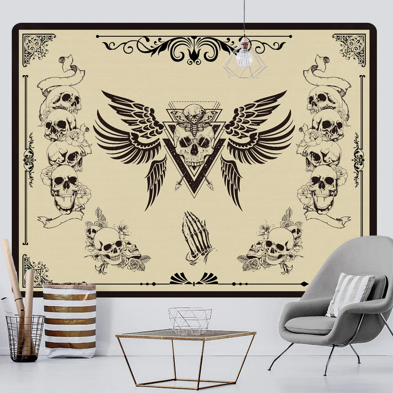 Afralia™ Viking Symbol Tapestry: Bohemian Art Home Decoration and Yoga Mat