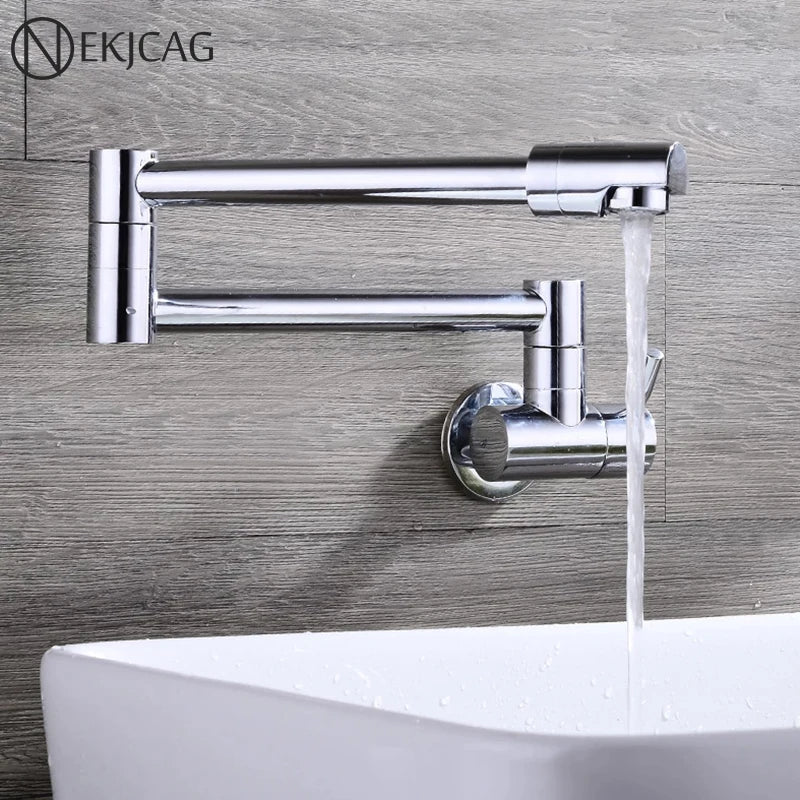 Afralia™ Rotating Single Lever Faucet Wall Mount Cold Water Sink Tap - Variety Finishes